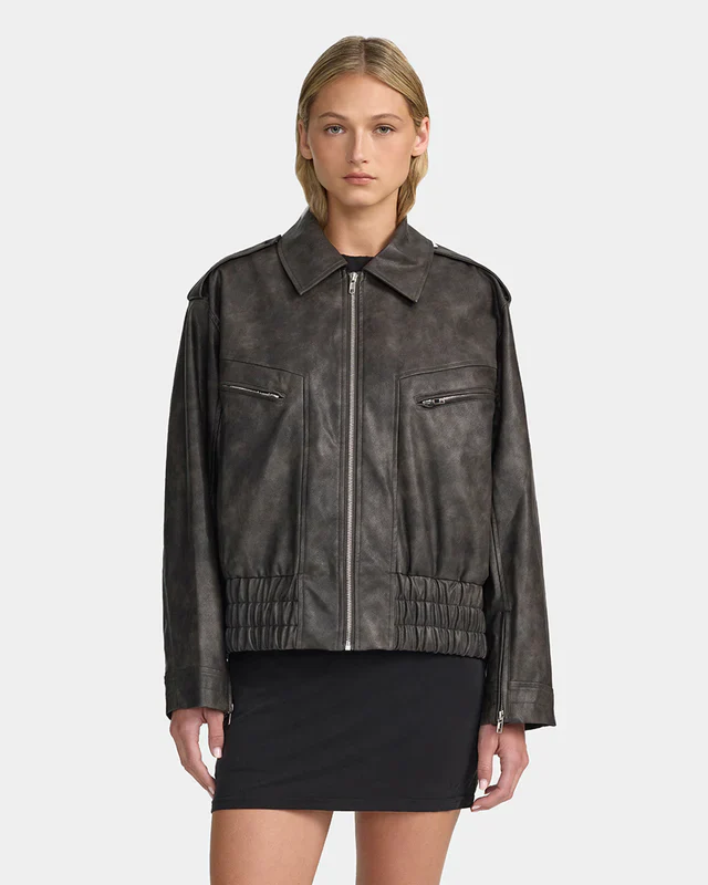 OWNLEY - VYPER BOMBER (DISTRESSED BLACK)