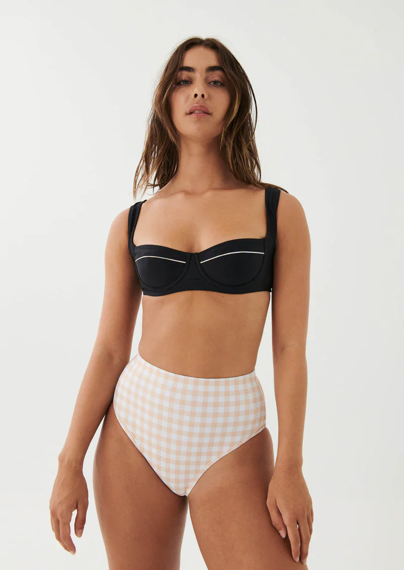 PE Nation - Springboard Bikini Top (Black) - Image 3