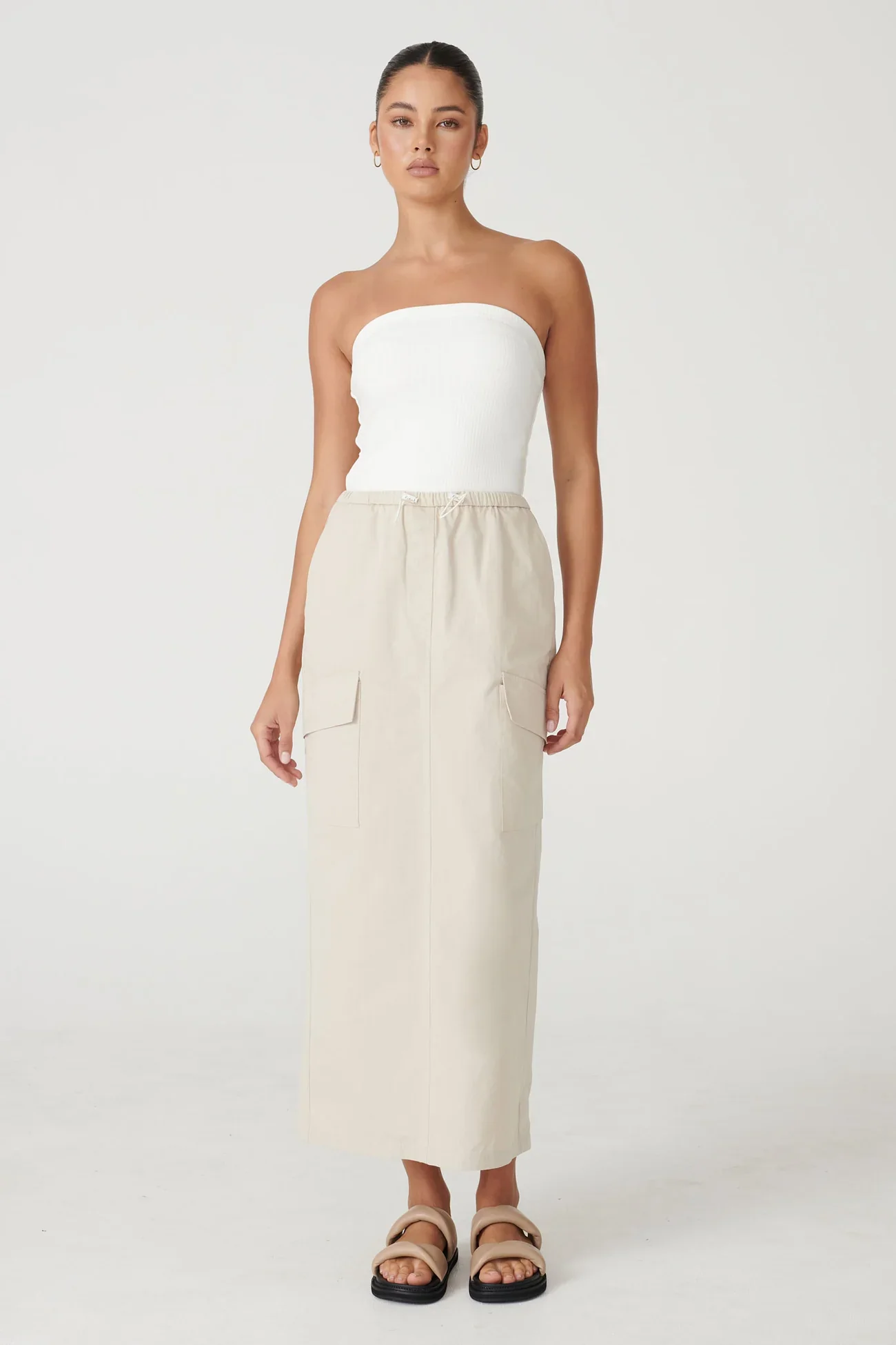 RAEF THE LABEL - ESME CARGO SKIRT (BEIGE) - Image 3