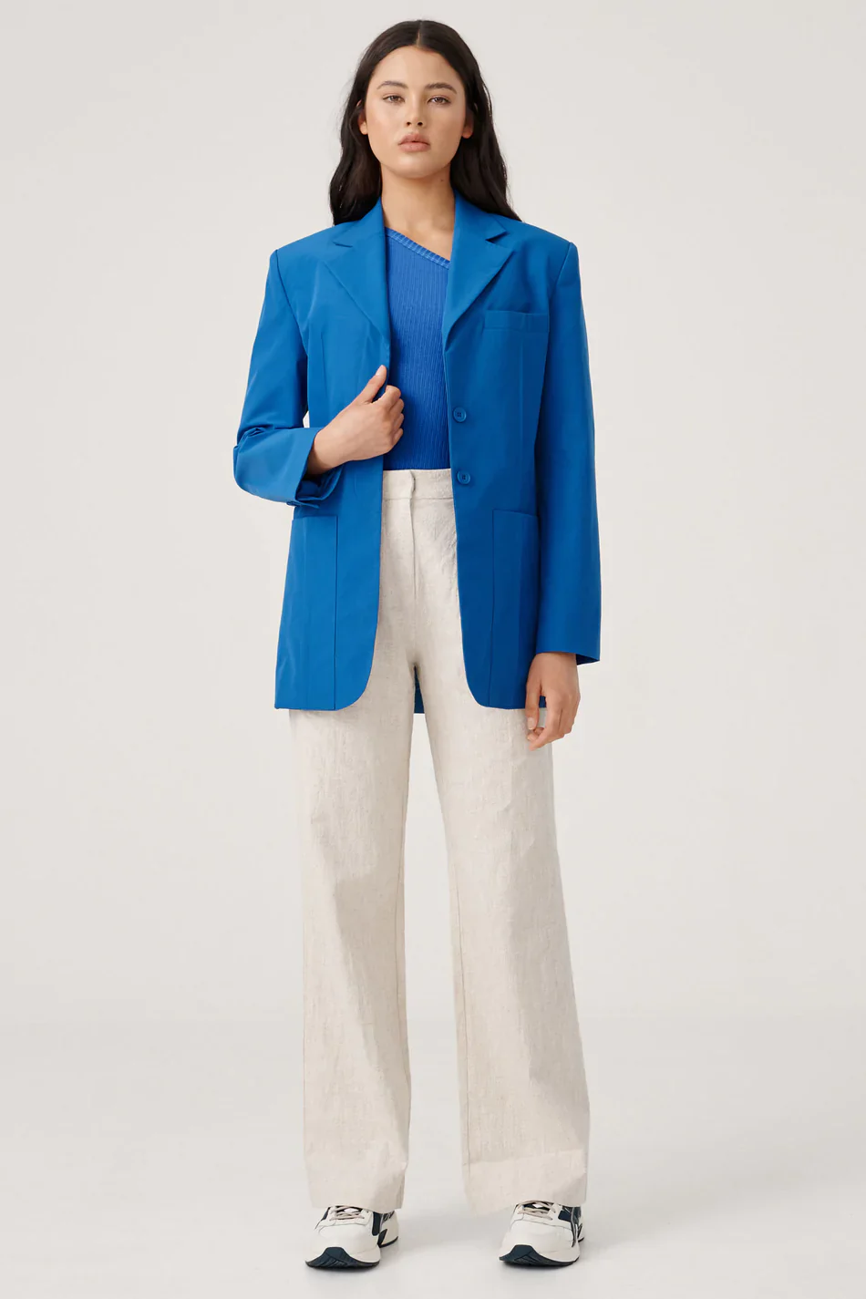 RAEF THE LABEL - HENLEY BLAZER (BLUE) - Image 4
