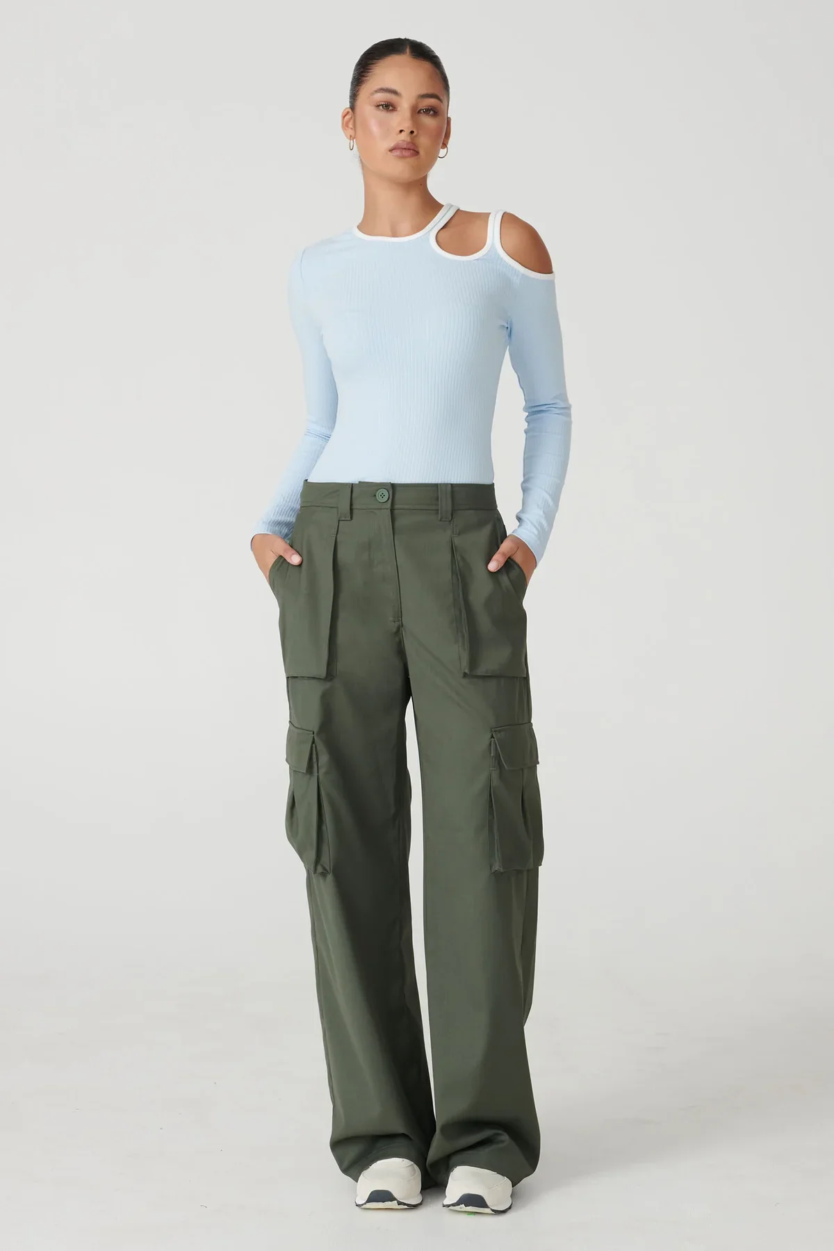 REAF THE LABEL - KIRA CARGO PANT (DARK KHAKI) - Image 2