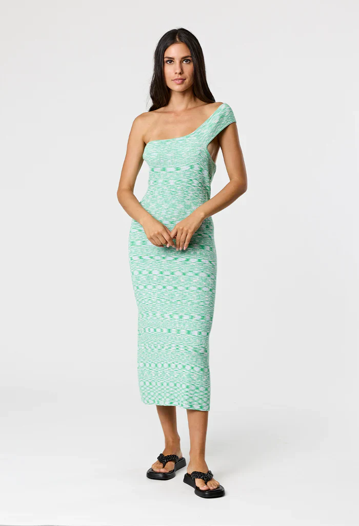 REMAIN - KEYA DRESS (LIME STATIC)