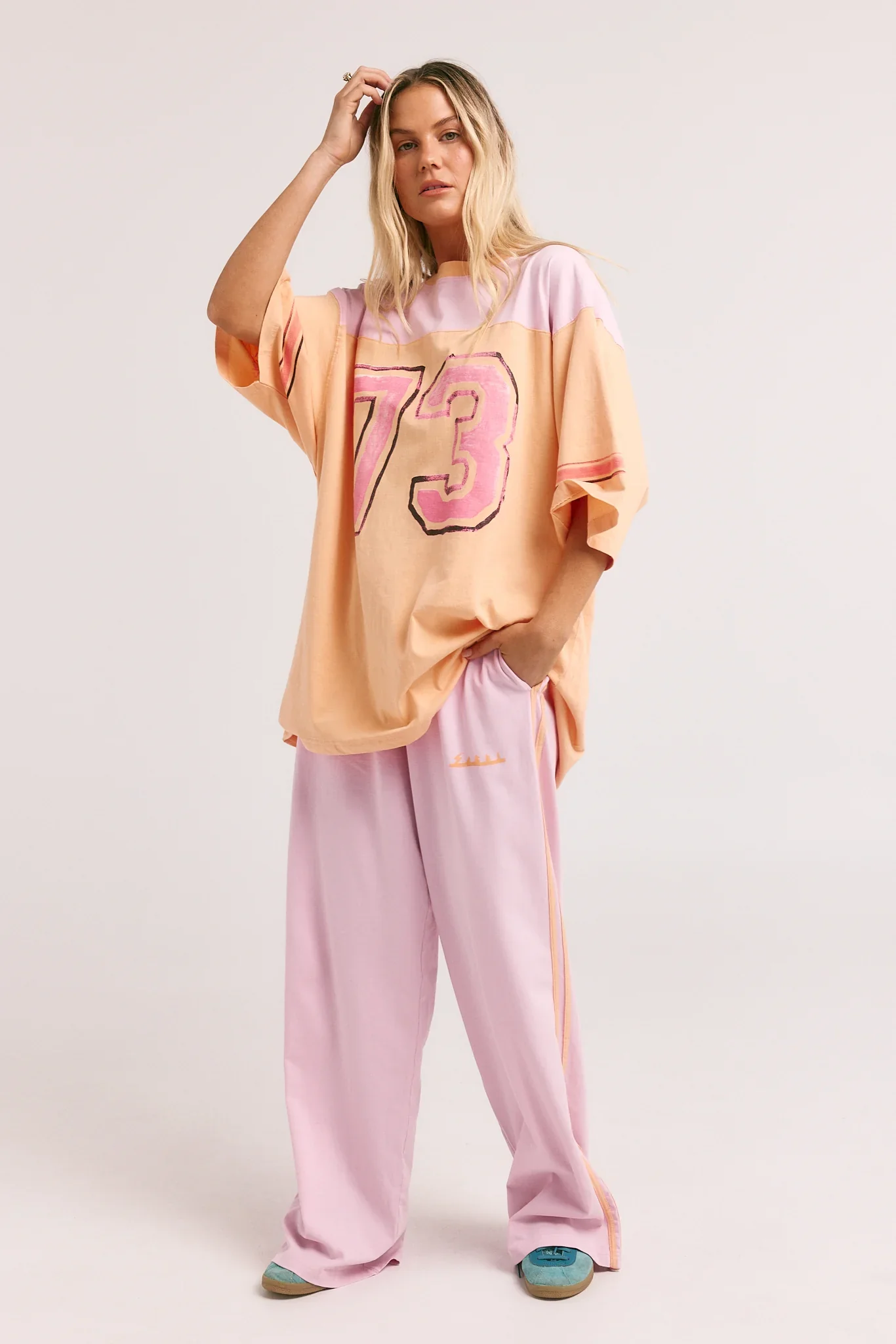 SAABI - THE VERY OVERSIZED SKATE DON'T HATE TEE (PEACH)