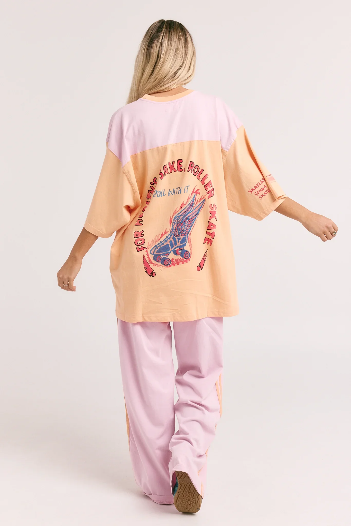 SAABI - THE VERY OVERSIZED SKATE DON'T HATE TEE (PEACH) - Image 2