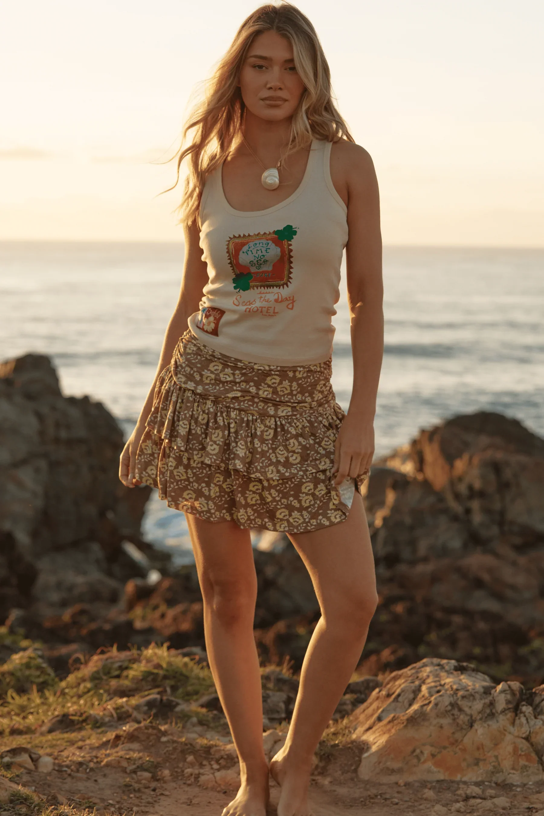 SABBI - THE SEAS THE DAY RARA SKIRT (MOCHA)