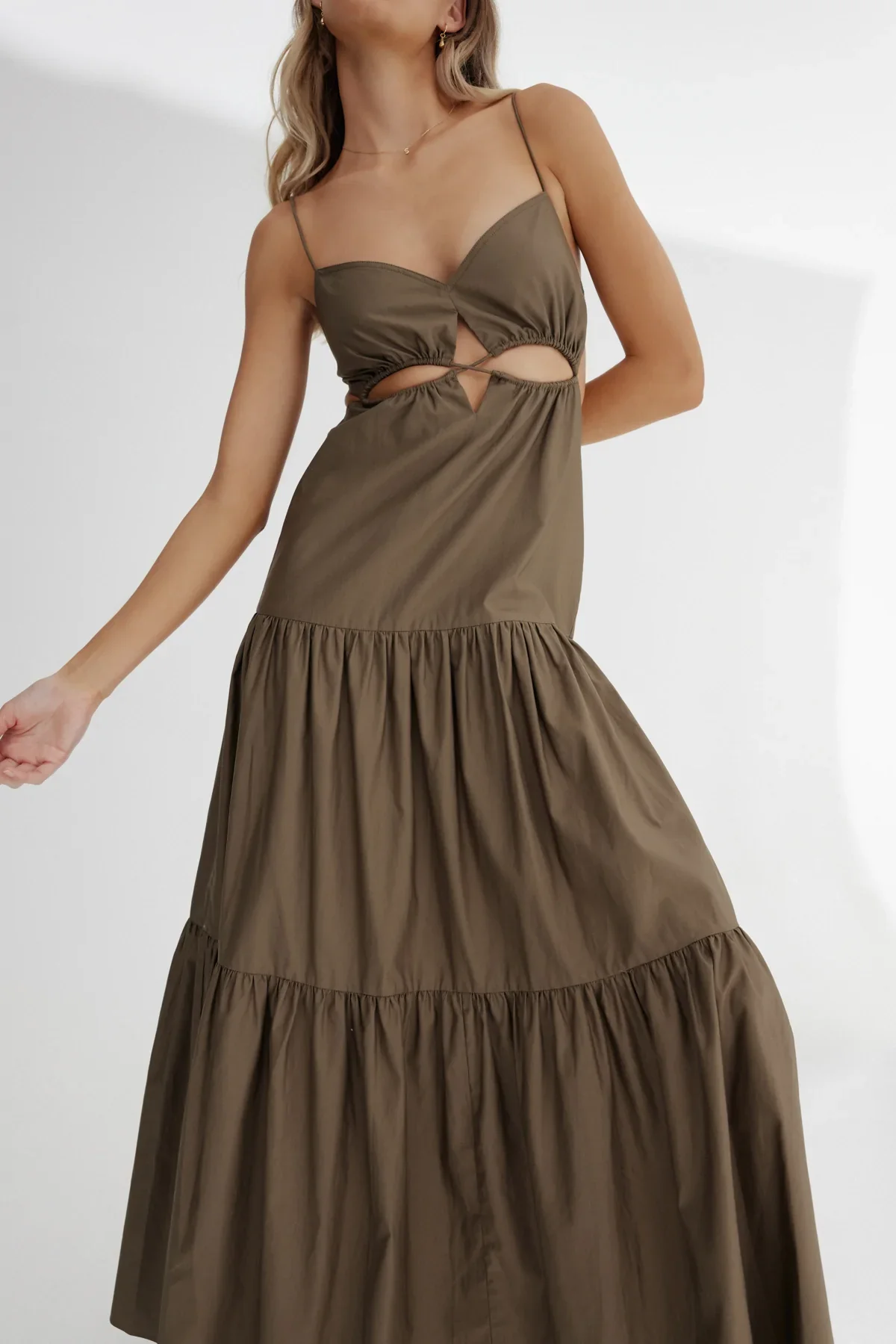 SIGNIFICANT OTHER - Addison Maxi Dress (Khaki) - Image 4