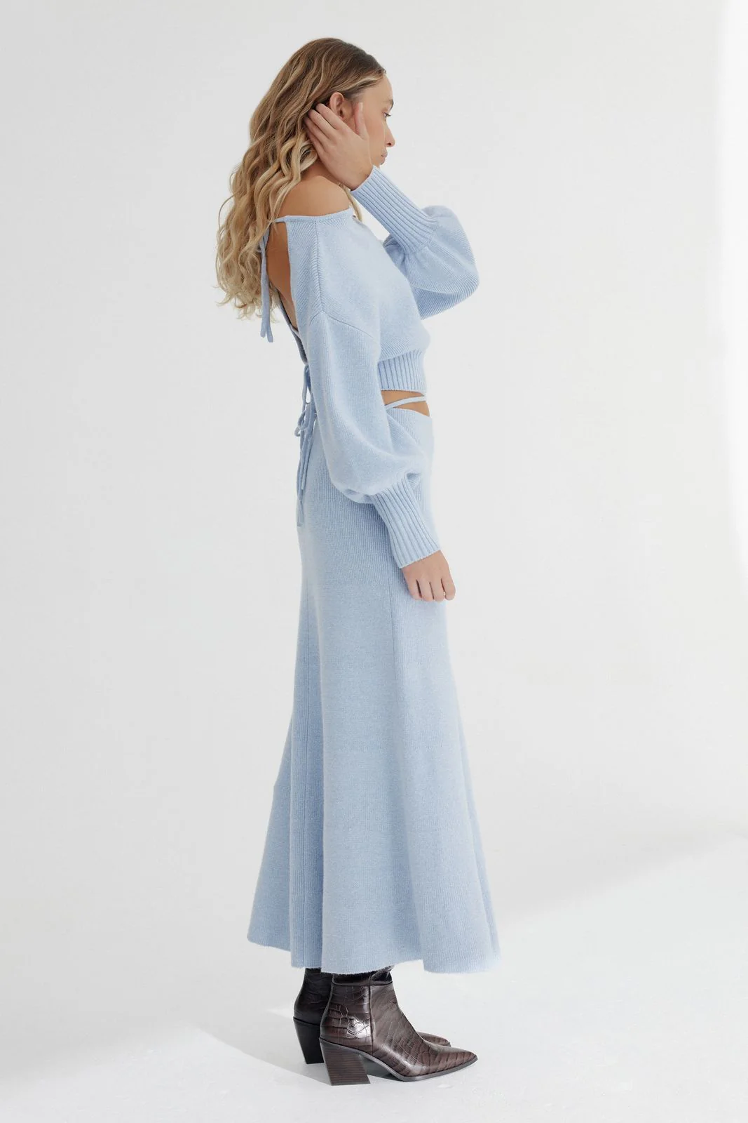 SIGNIFICANT OTHER - Lia Knit Top (Blue Marle) - Image 3
