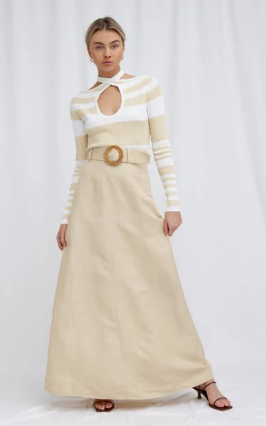 SIGNIFICANT OTHER - Blair Top (Almond and Cream Stripe) - Image 2