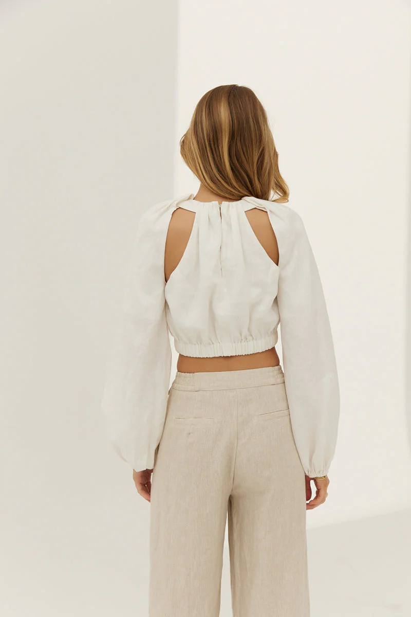 SOVERE STUDIO - Depart Removable Sleeve Blouse (Ivory) FINAL SALE - Image 4