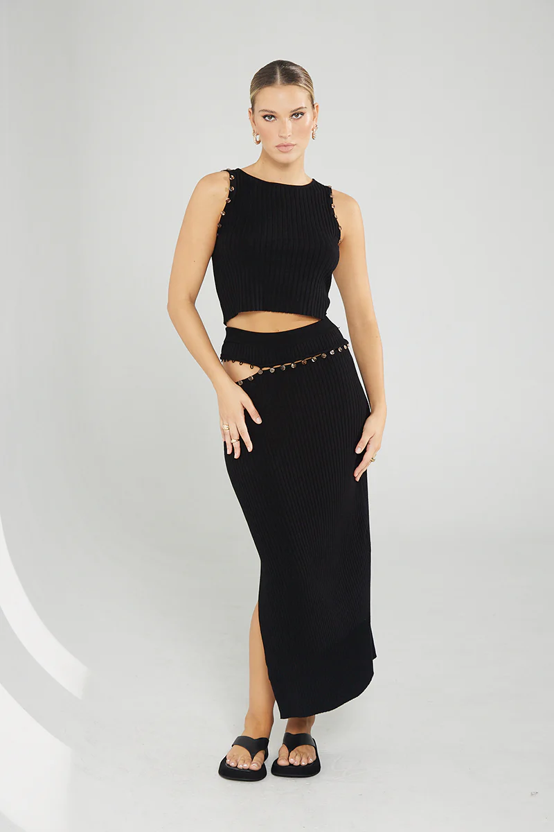 SOVERE / STUDIO - Restless Knit Midi Skirt - Image 3