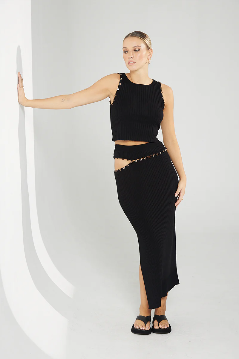 SOVERE / STUDIO - Restless Knit Midi Skirt - Image 4