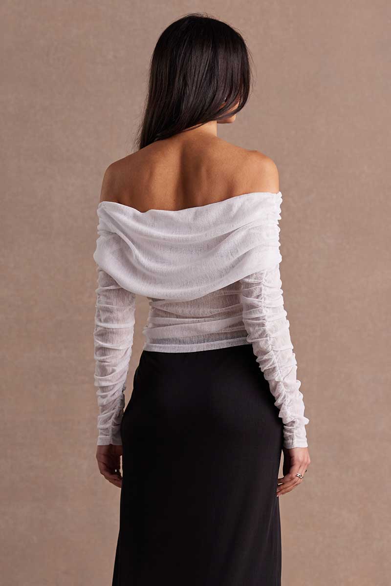 SOVERE / STUDIO - RISE MESH TOP (CHALK) - Image 2