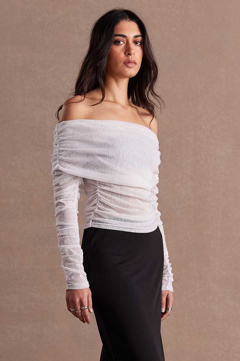 SOVERE / STUDIO - RISE MESH TOP (CHALK) - Image 3