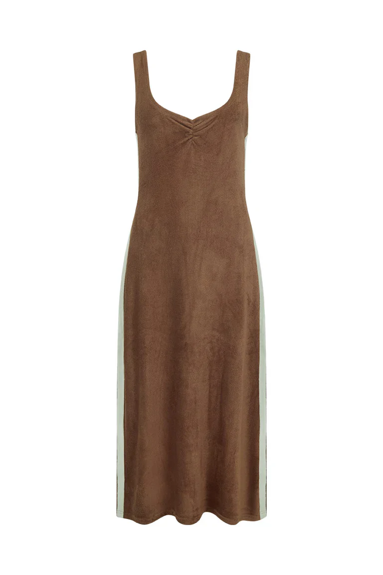 SPELL - LUCIANA TERRY MAXI DRESS (CHOCOLATE) - Image 8