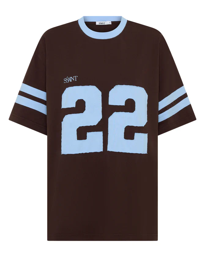 SSAINT 22 MOTION TEE (POWDER BLUE & ESPRESSO) - Image 5
