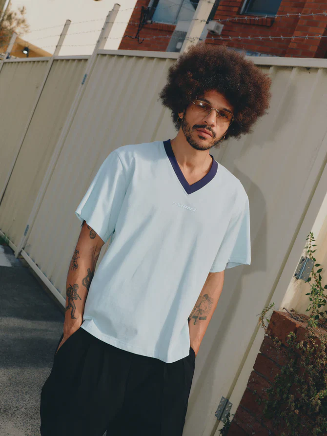 SSAINT - REFLECTIVE V NECK TEE (MINT) - Image 6