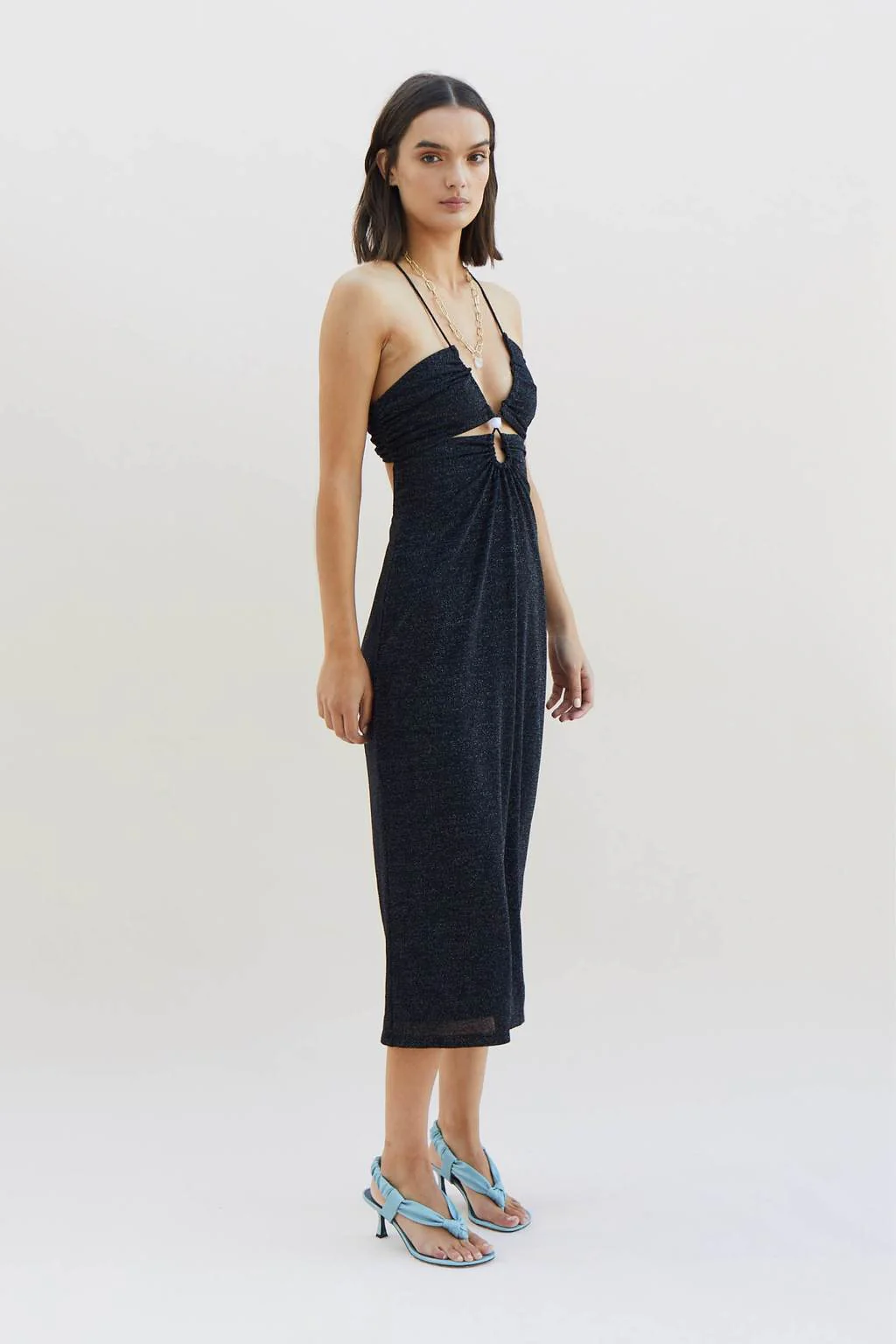 SUBOO - Asha Splice Slip Dress (Black) - Image 3