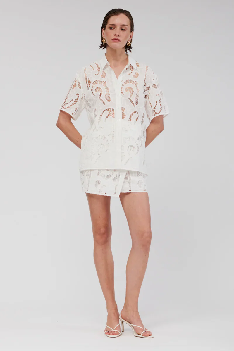 SUBOO - FLORENCE LACE SHIRT (WHITE)