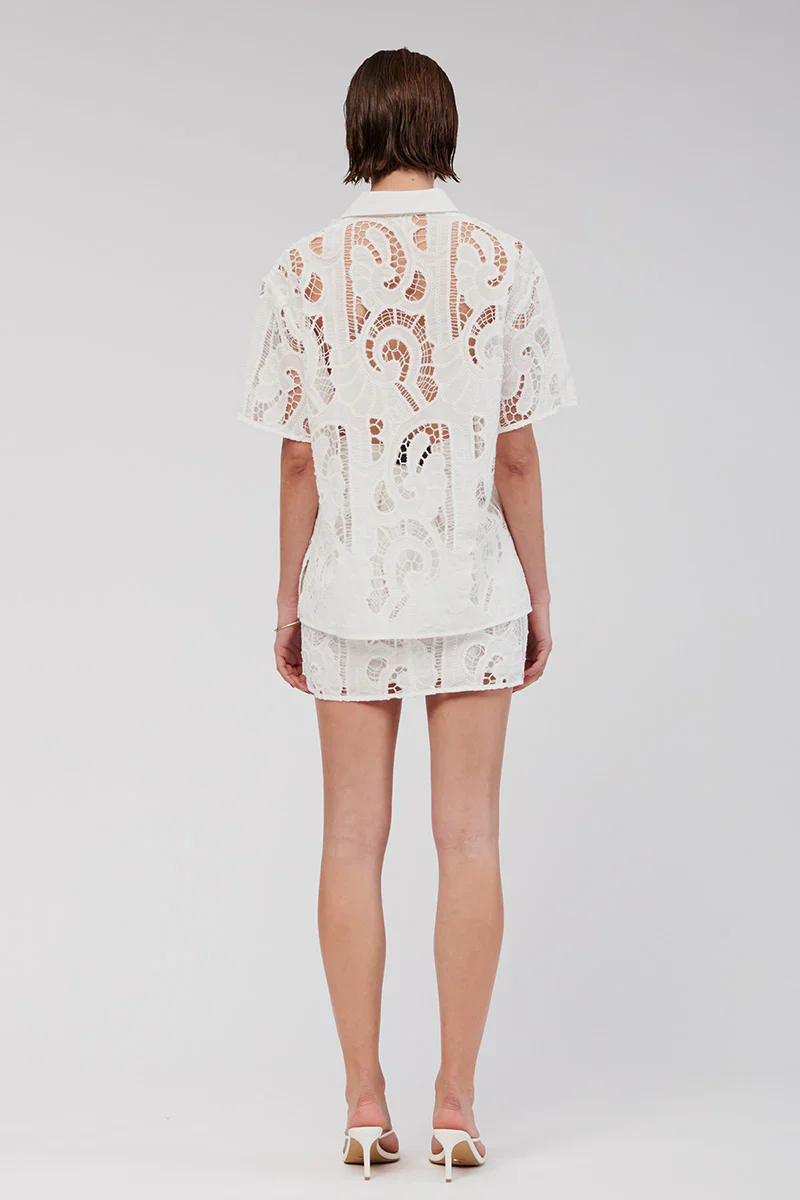 SUBOO - FLORENCE LACE SKIRT (WHITE) - Image 3