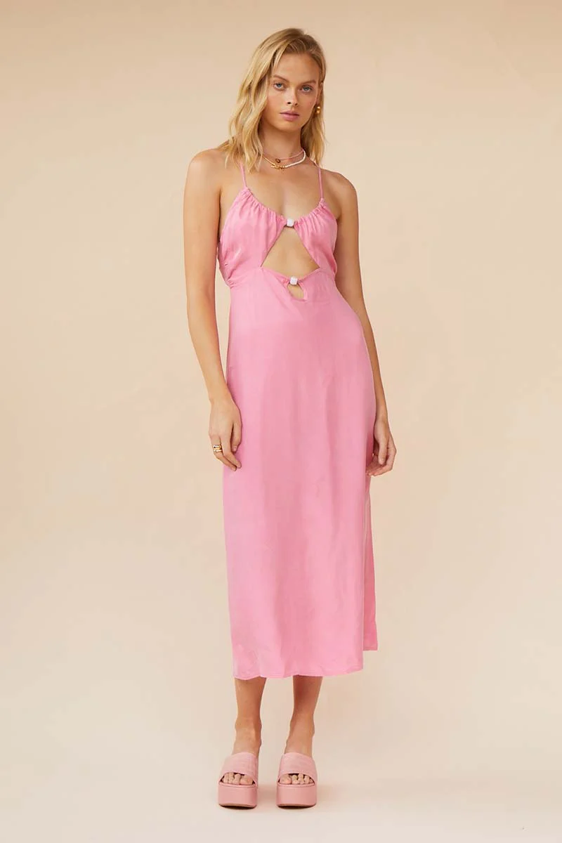 SUBOO - Georgia Keyhole Rouched Slip (Pink)