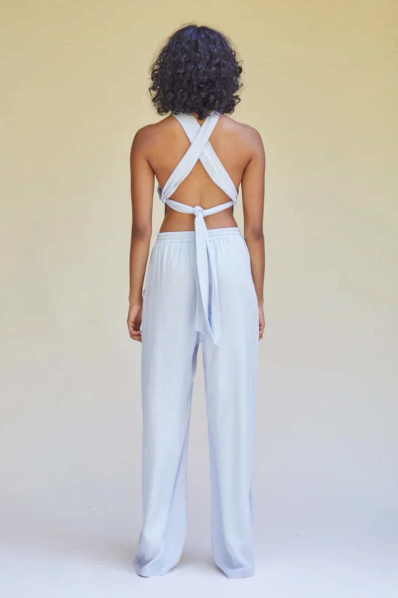 SUBOO - Kari Elastic Waist Pants (Pale Blue) - Image 2