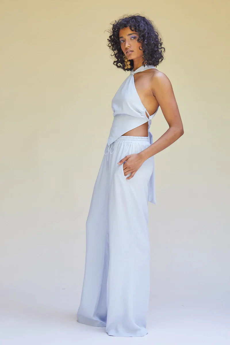 SUBOO - Kari Elastic Waist Pants (Pale Blue) - Image 3
