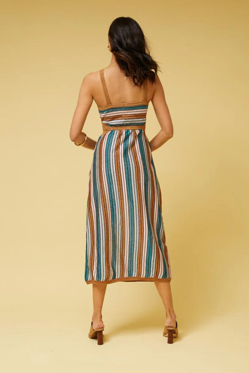 SUBOO - Lolita Knit Keyhole Cut Out Dress (Metallic) FINAL SALE - Image 4