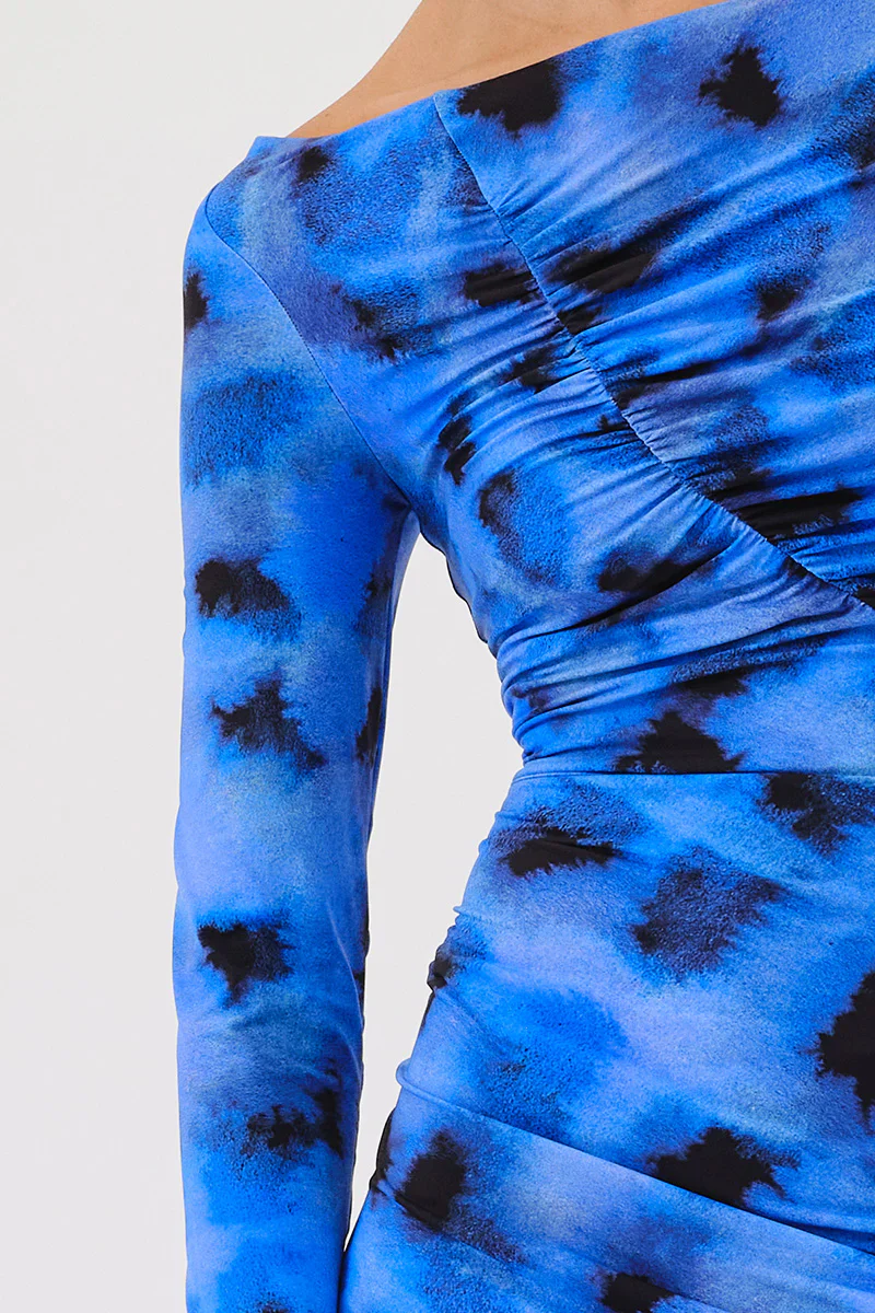 SUBOO - SHIBORI LONG SLEEVE OFF SHOULDER TOP / DRESS - Image 4