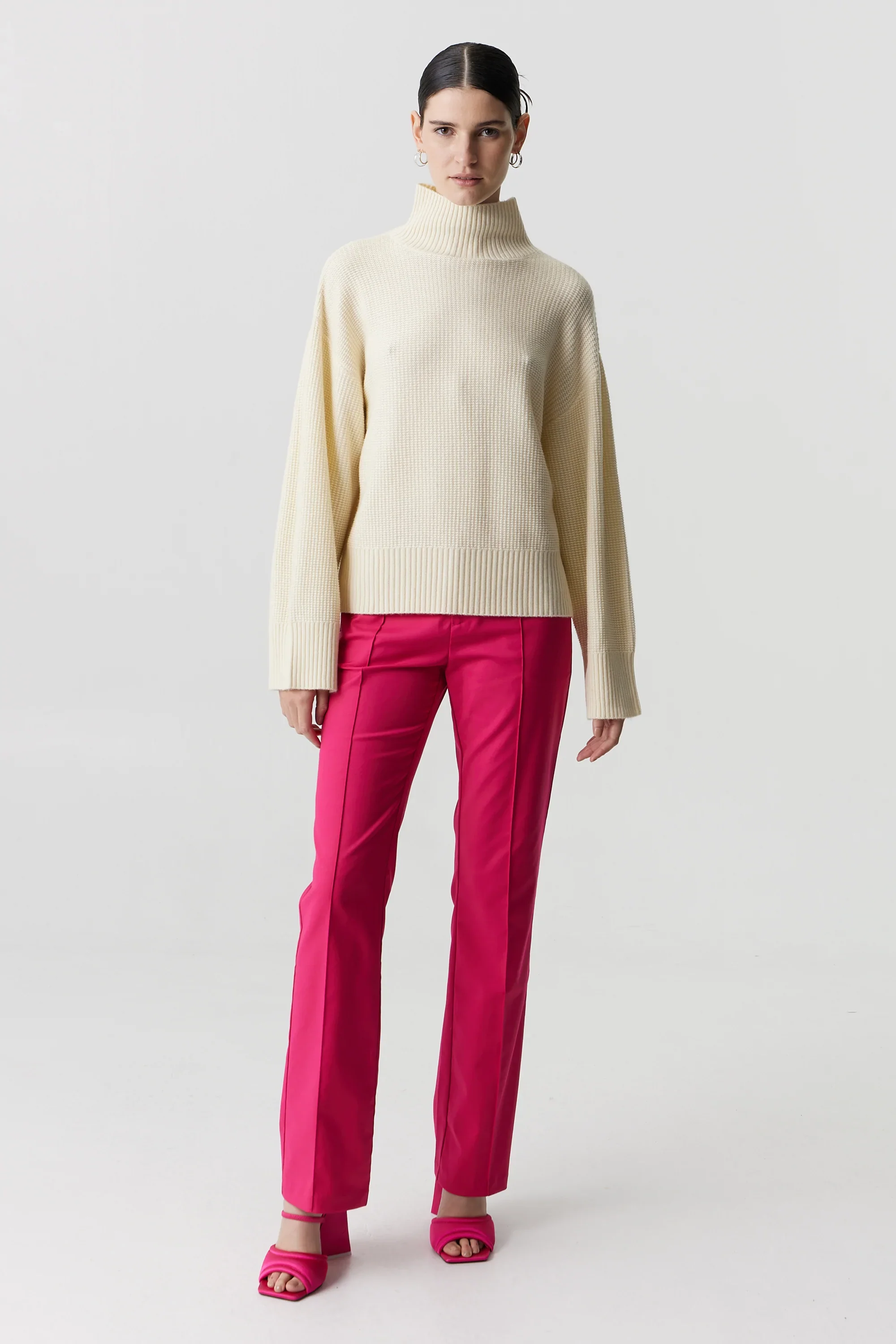 THIRD FORM - Boucle Turtleneck Knit (Cream) - Image 5