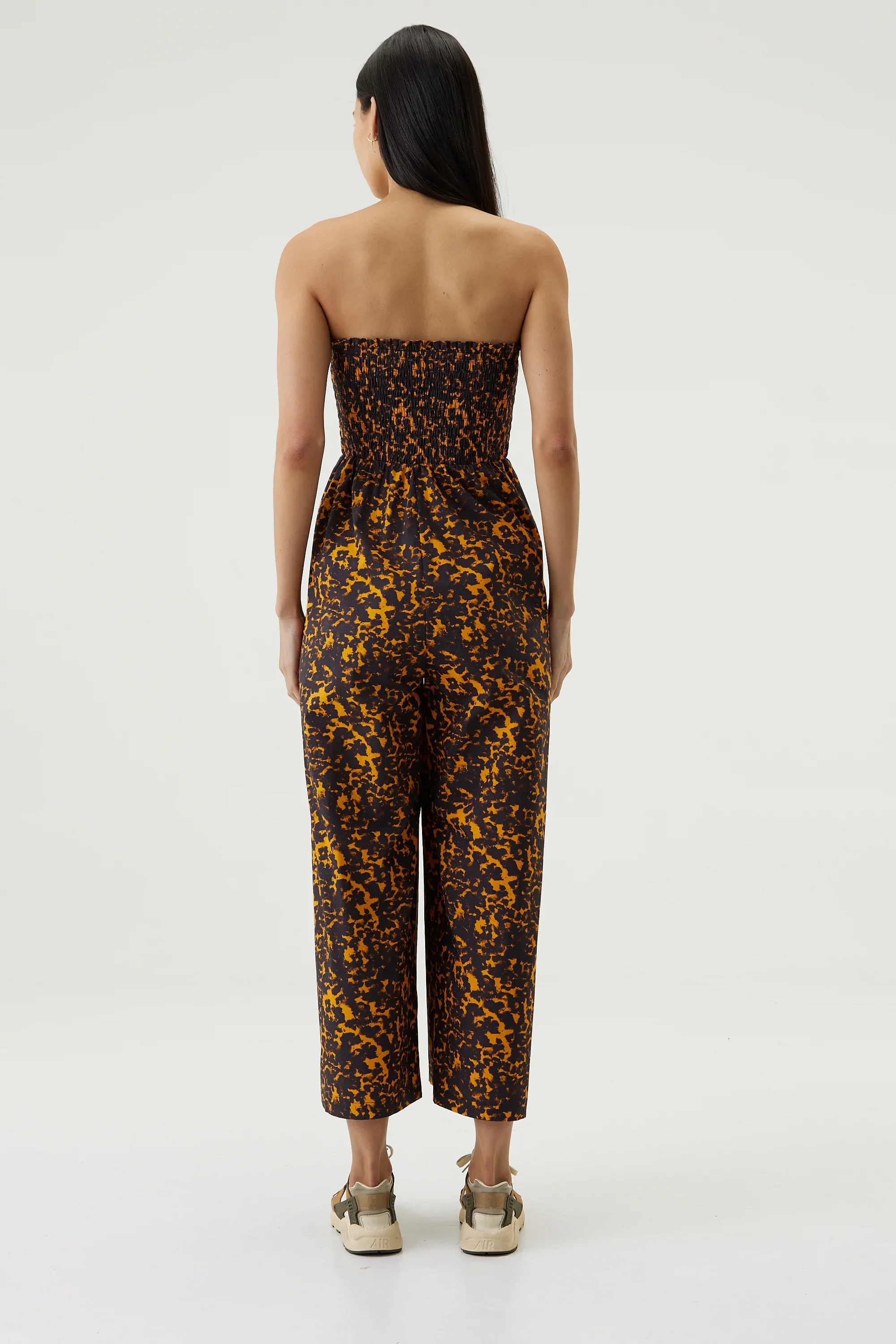 THIRD FORM - Blur Out Shirred Strapless Jumpsuit (Orange Blur) FINAL SALE - Image 5