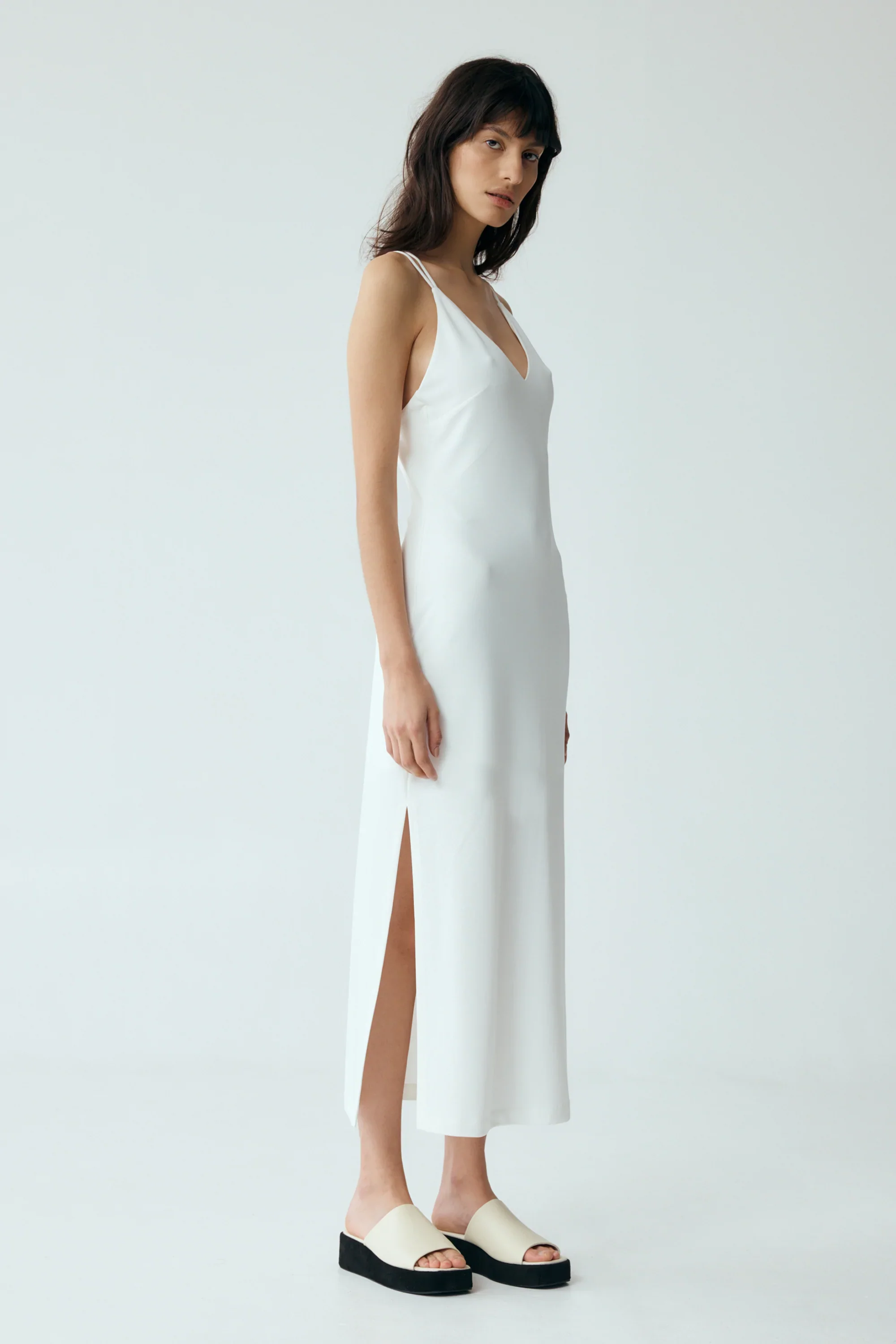 THIRD FORM - FORM CROSS BACK MIDI DRESS (OFF WHITE) - Image 5