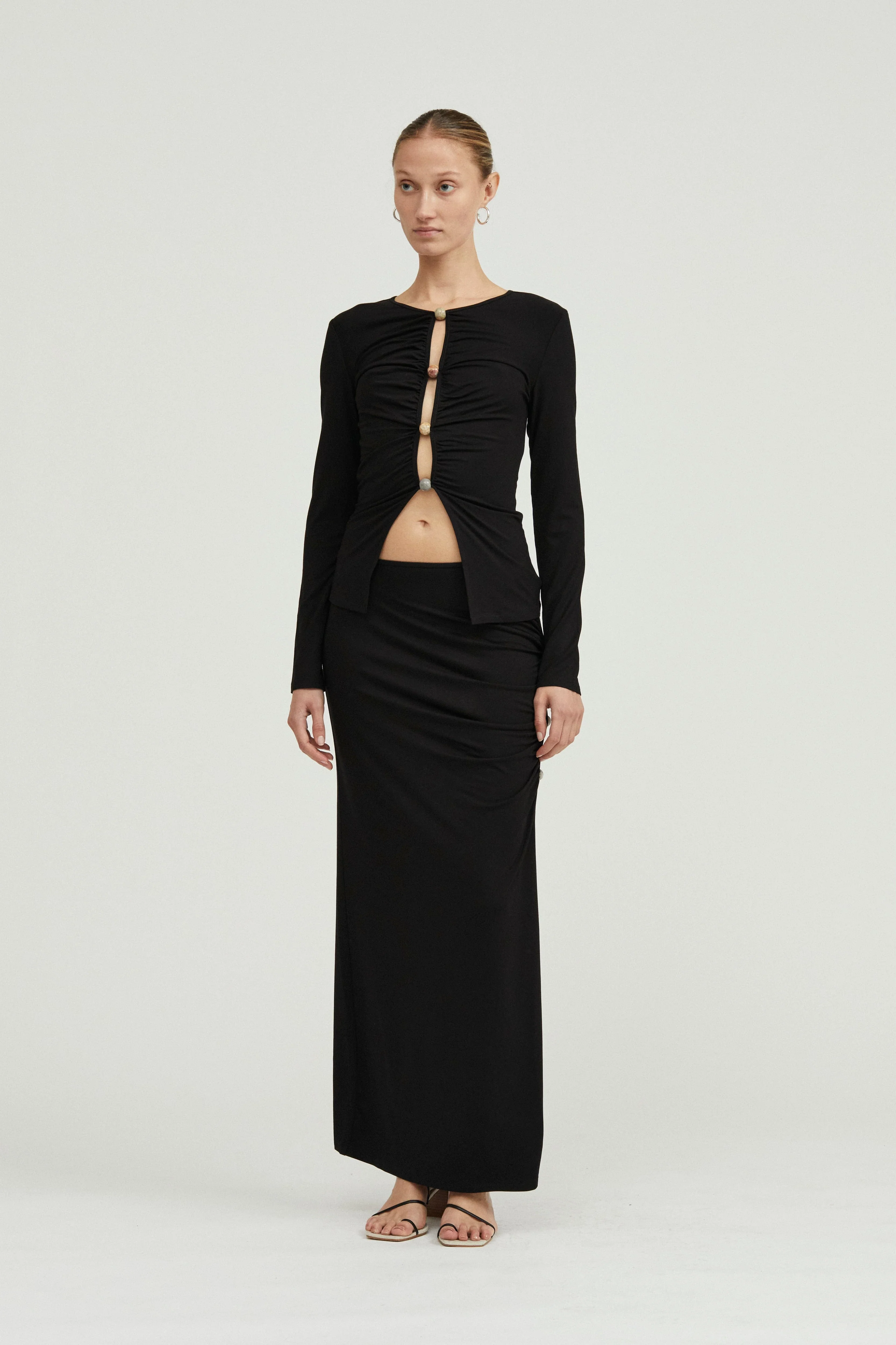 THIRD FORM - HIDDEN GEM LONG SLEEVE TOP (BLACK) - Image 3