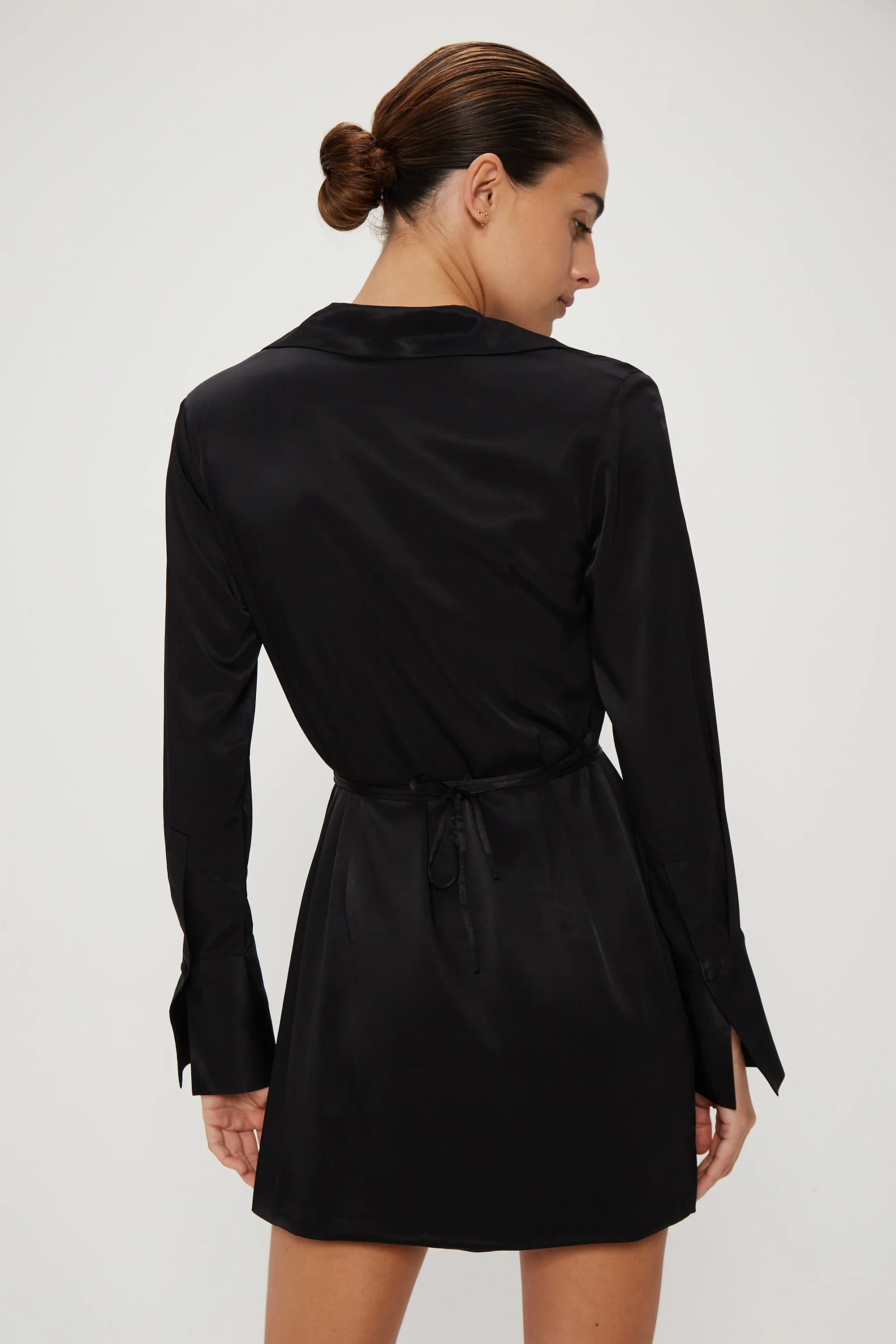 THIRD FORM - Under Current Wrap Shirt Dress (Black) - Image 2